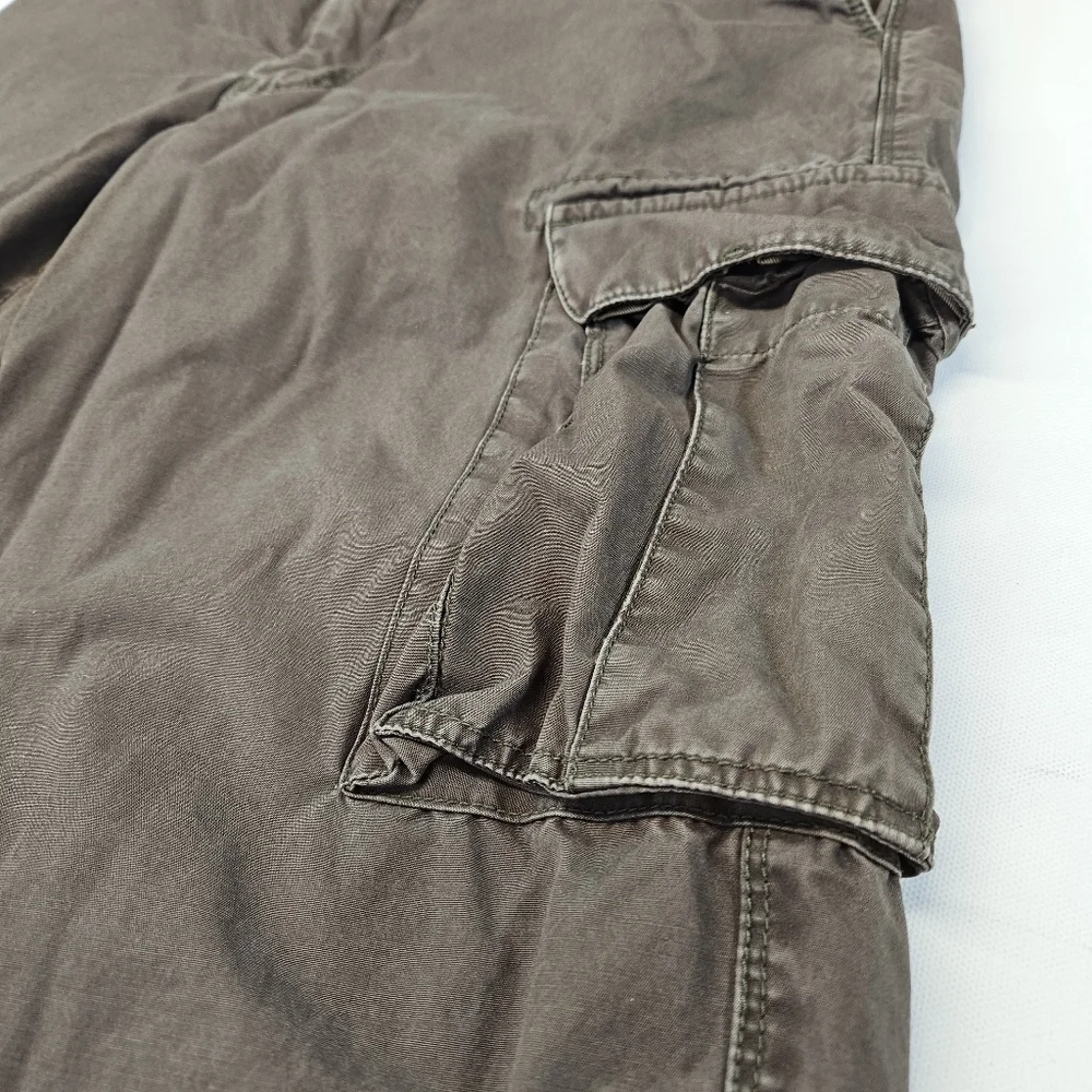 J Crew Cargo Pants Men’s 32x30 Green VTG Y2K Fleece Lined Military Field Heavy